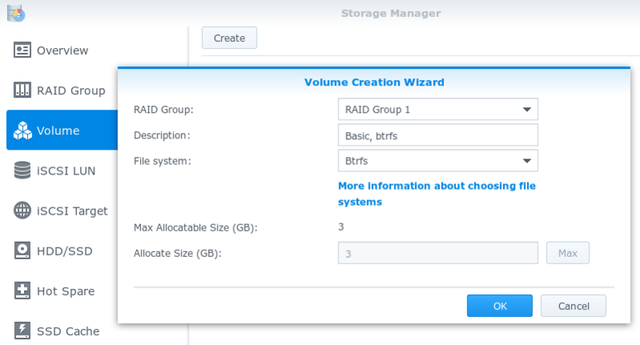 synology volume manager